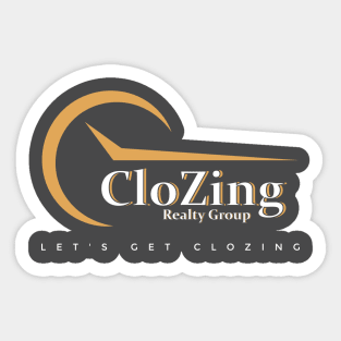 CloZing Realty Group Gold and White Sticker